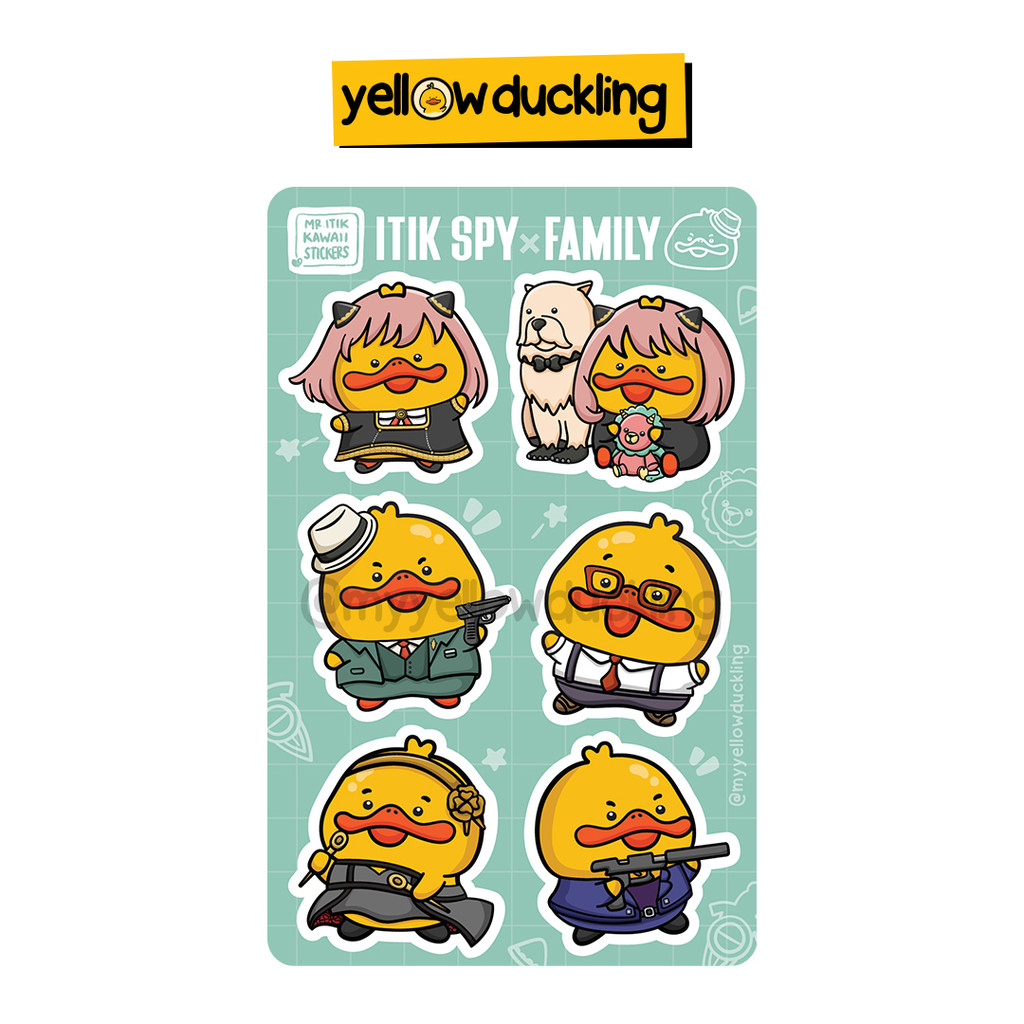 

STICKER ITIK - ITIK SPY X FAMILY STICKER SET - SPECIAL LIMITED EDITION - STICKER NCTik - YELLOW DUCKLING