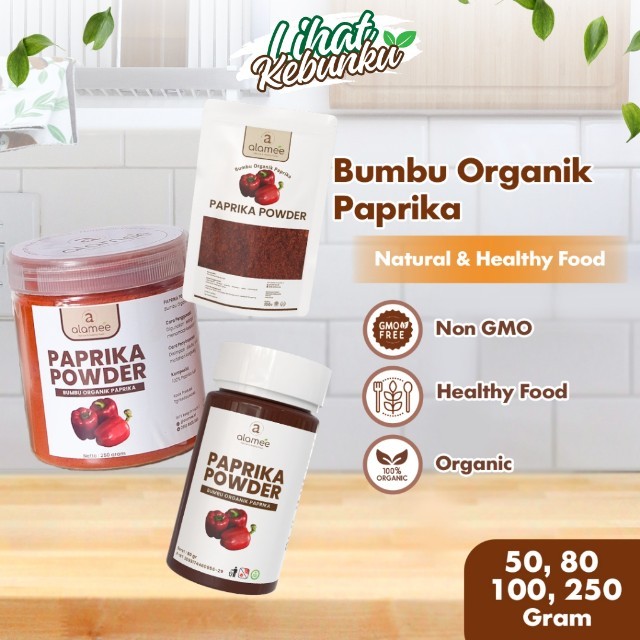 

ALAMEE Paprika Bubuk Seasoning Powder Ground Bumbu Dapur Instan Organik Murni Asli Tanpa Campuran LIHAT KEBUNKU