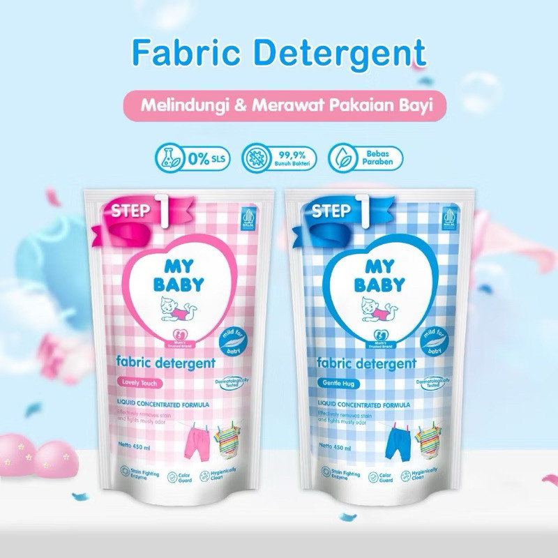 My Baby Liquid Detergent Refill 450ml - My Baby Sabun Cuci Pakaian Bayi 450ml Kemasan Isi Ulang Dete