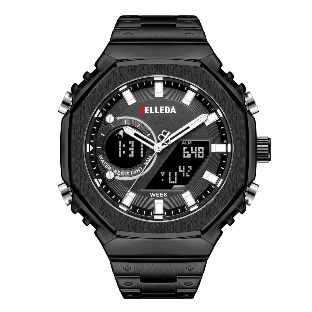 Big Sale   BELLEDA 9950 Jam Tangan Pria Dual Time Fashion Branded Anti Air Bergaransi