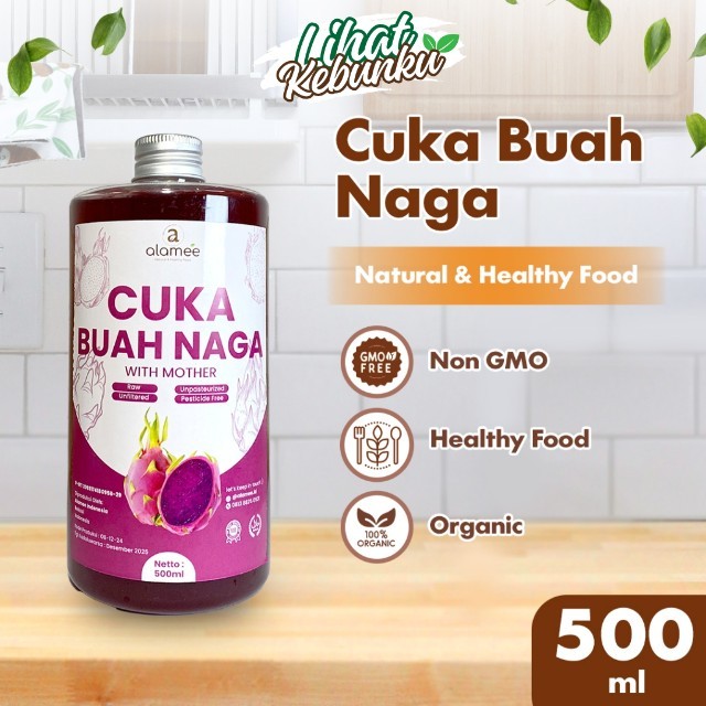 

ALAMEE Cuka Buah Naga Organik Dragon Fruit Cider Vinegar With Mother Fermentasi Probiotik 500ml LIHAT KEBUNKU