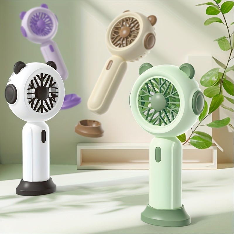 

Portable handheld fan, mini personal fan with stand Battery-powered small fan (product itself does not come with AA batteries)