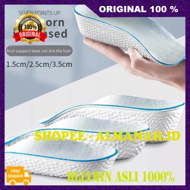 [BISA COD] Height Lifting Insoles Insole Peninggi Badan Pria Wanita Sol Sepatu Peninggi Badan Alas P