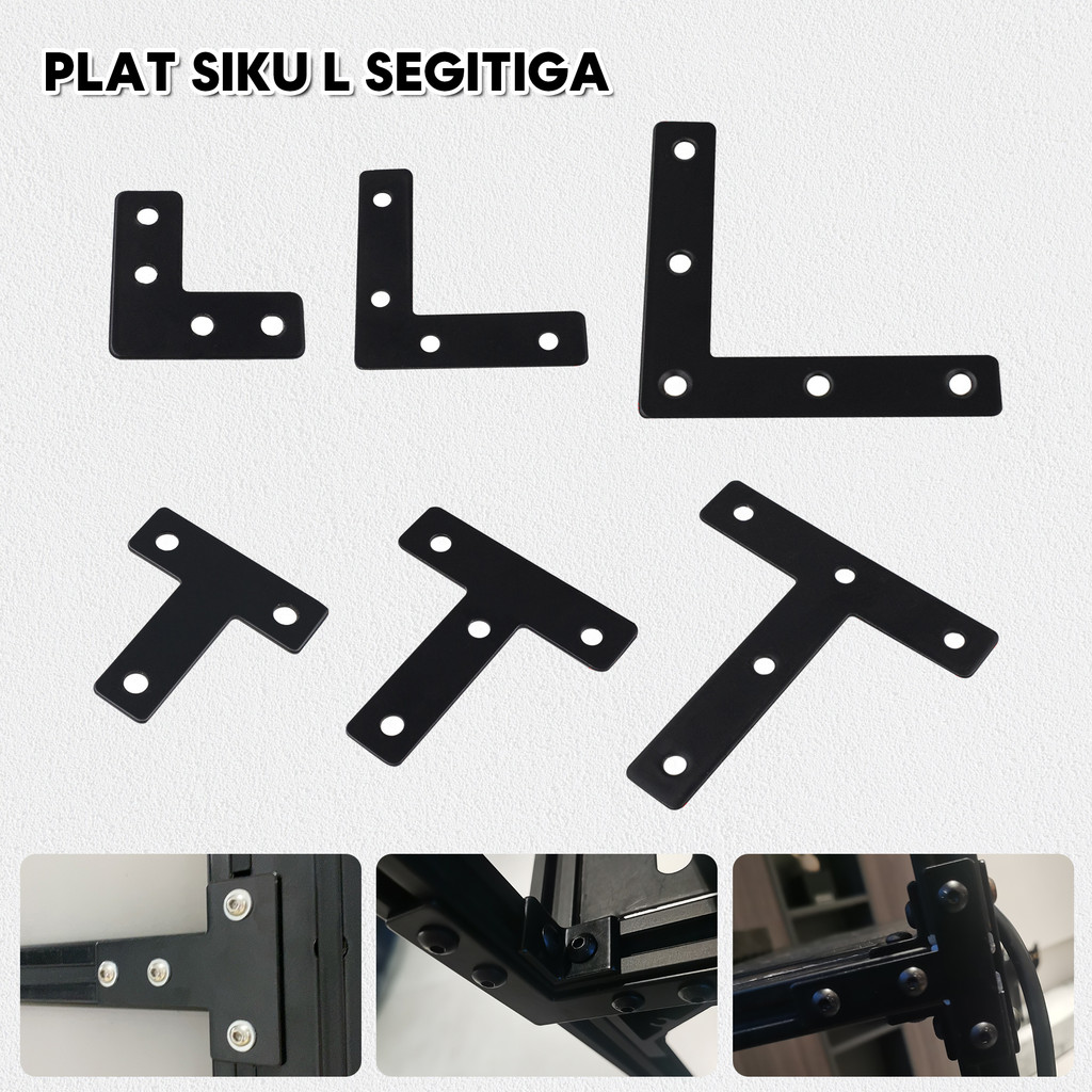 10 Pcs Plat Siku L Segitiga / Siku Konektor L / Connector Sambungan Stainless/Plat Siku/Siku Sudut