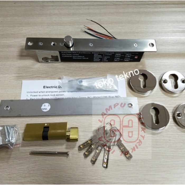 

Dropbolt Fail Secure ( power to unlock ) With Key Delay + Door Sensor Murah Berkwalitas