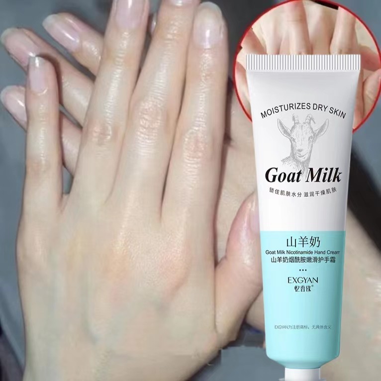 Goat Milk Hand Cream Pro 30g - Micro-Exfoliating Formula with Jojoba Beads | Removes Dead Skin + Whi