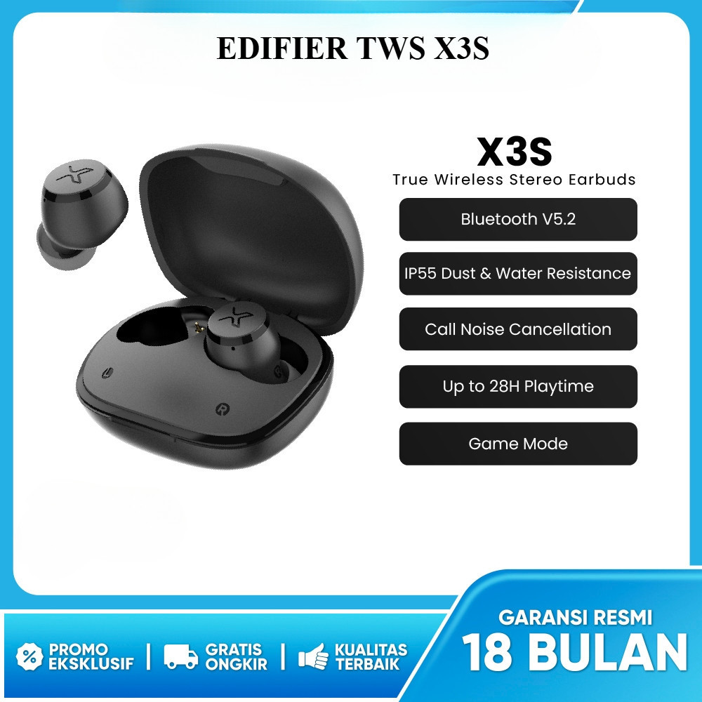 EDIFIER TWS X2s / X3s True Wireless Stereo Earbuds