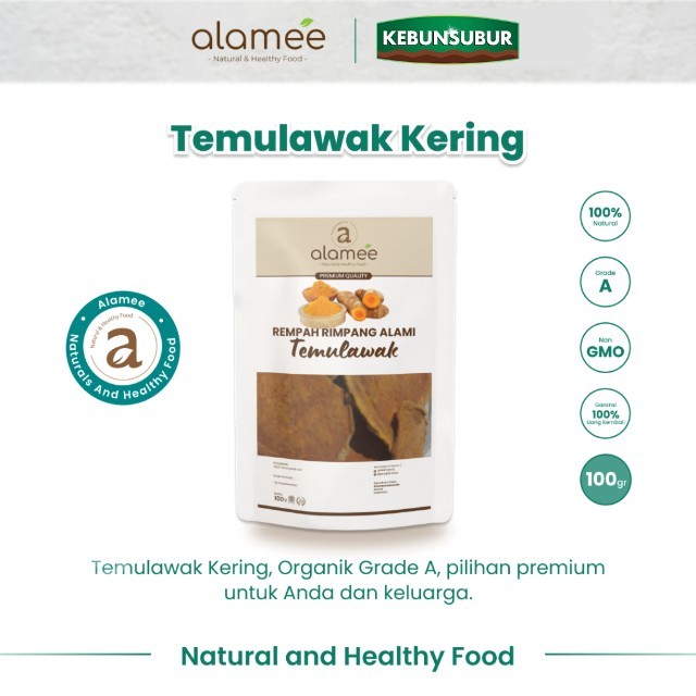 

ALAMEE Temulawak Kering Iris Dried Curcuma Rempah Rimpang Organik Alami Temu Lawak Spice 100gr Kebunsubur Kebunsubur
