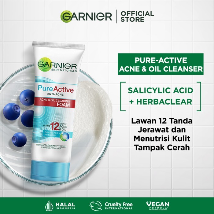 Garnier Pembersih Pure Active Series - Acne And Oil