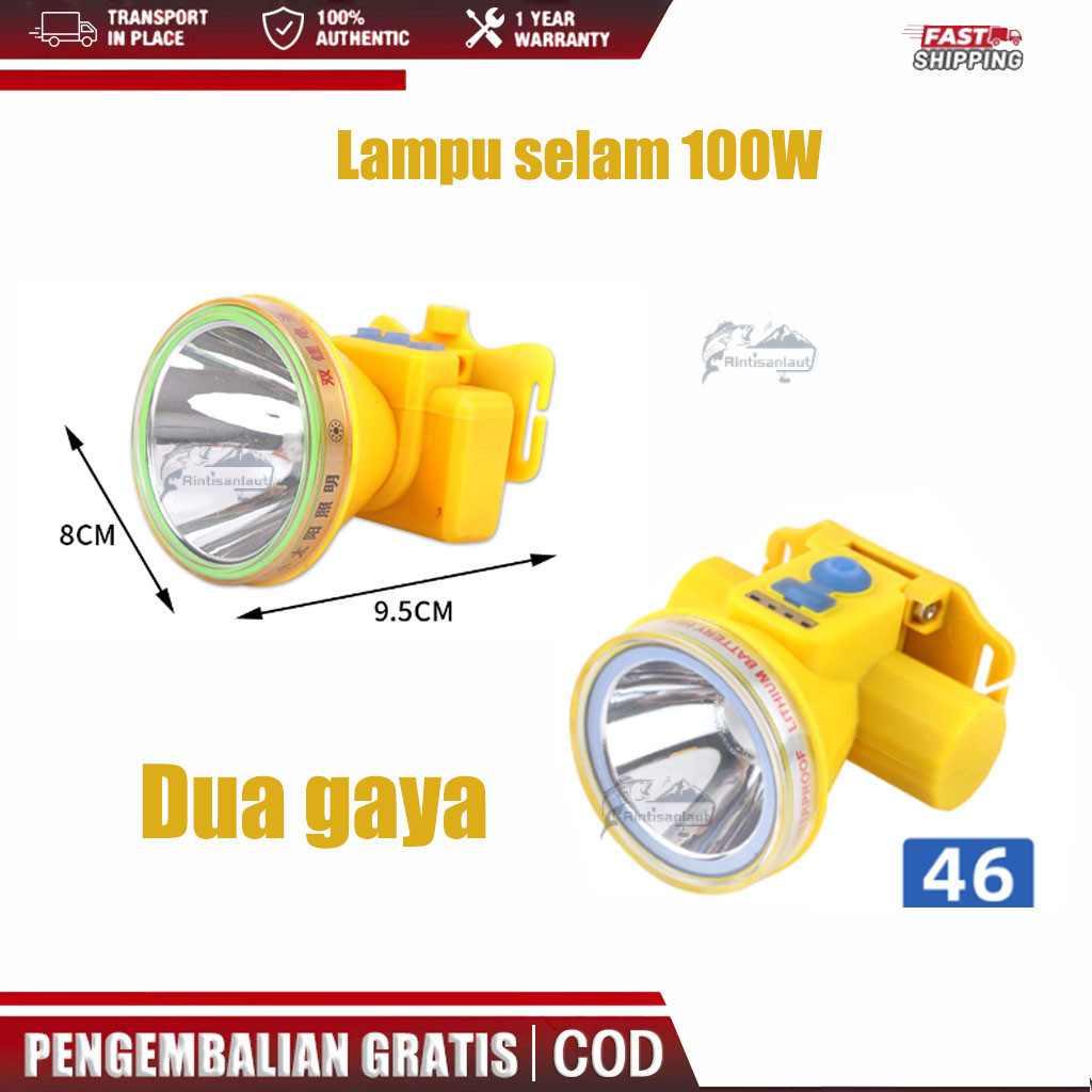 [Rintisanlaut] Senter Kepala Selam Kawachi 90-100w 100 Watt Hi Tech LED Super Terang LS-790G Waterpr