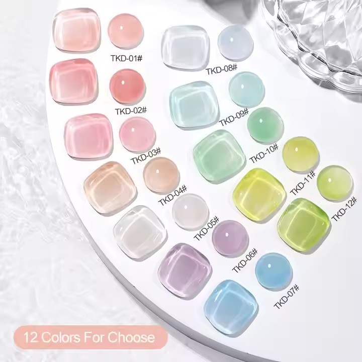 BuuBuu-AS Nail Gel Polish - Jelly Gel Polish - Nail Art Transparant Gel Polish - Kutek Gel Jelly