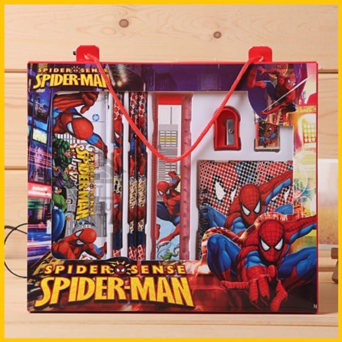 

[P R O M O] Kotak Pensil / Study Set/ Tempat Pensil 7 in 1 /Kotak Pensil Karakter - Spiderman