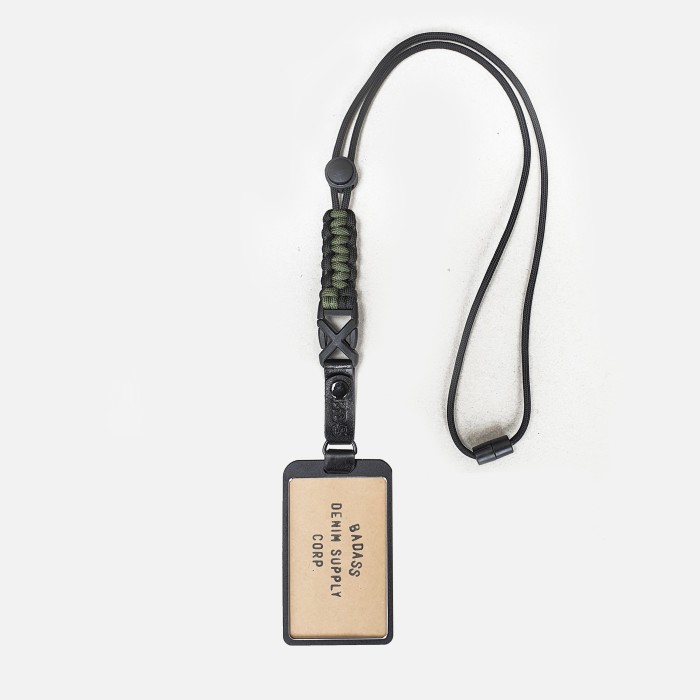 

STORM II - BDS Original lanyard card Holder - Black Olive, Fixed