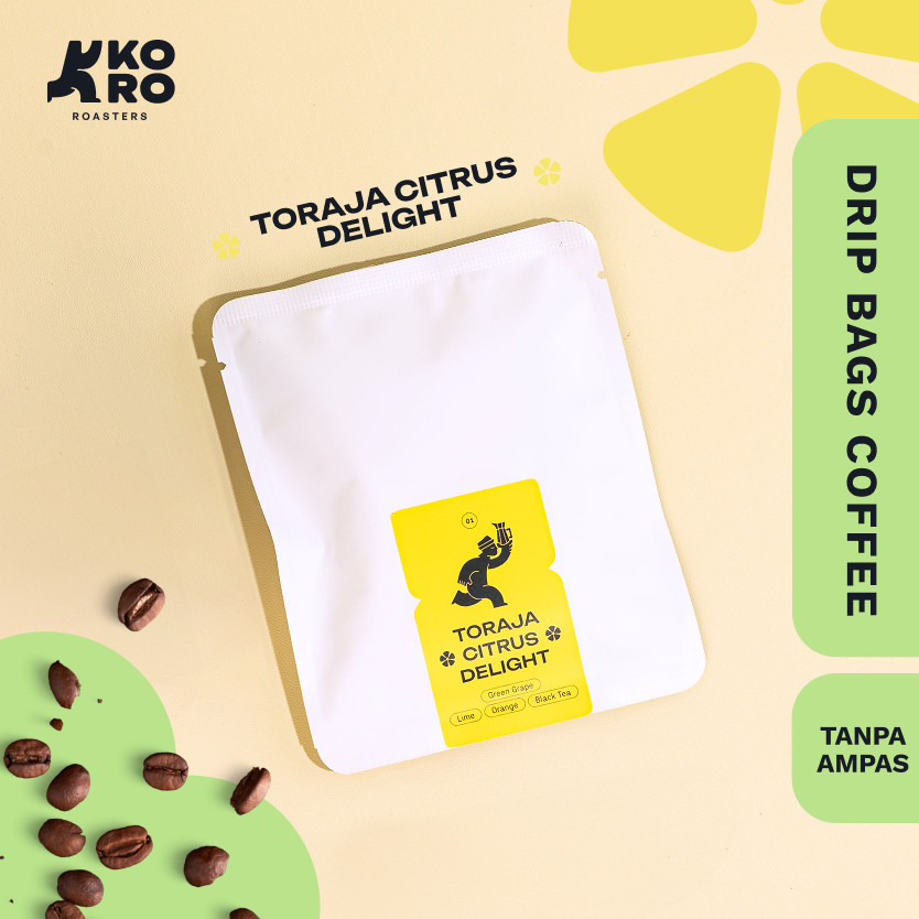

KORO ROASTERS Arabica Toraja Citrus Delight Kopi Dripbag Filter Manual Brew Siap Seduh Tanpa Ampas