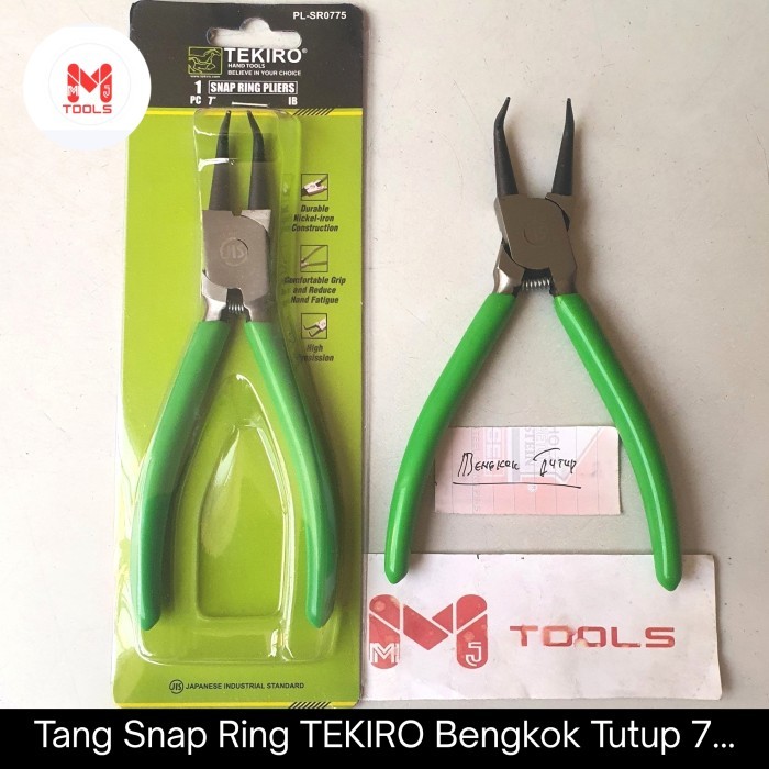 Tang Snap Ring TEKIRO Bengkok Tutup 7" - TEKIRO Snap Ring Pliers  - Tang Spi TEKIRO - Tang Snap Ring