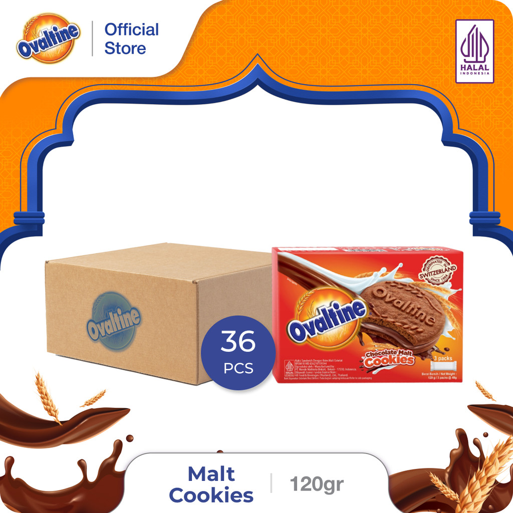 

[Karton] Ovaltine Chocolate Malt Cookies 120g - 36pcs