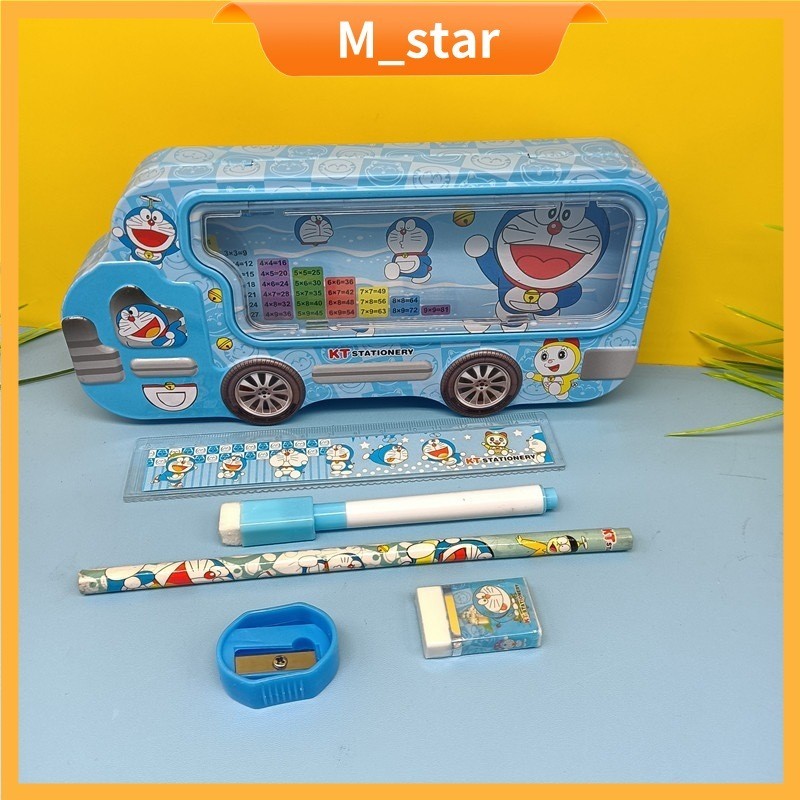 

Kotak Pensil Kaleng Anak Set / Tempat Pensil mobil ada isi / Pensil Case Karakter Lucu