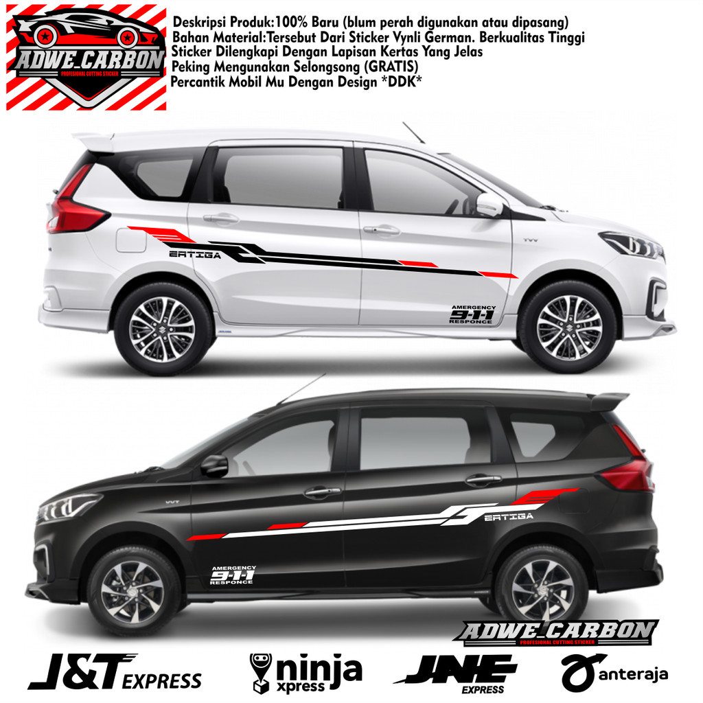 promo terlaris stiker ertiga sticker mobil suzuki ertiga custom text sticker terlaris
