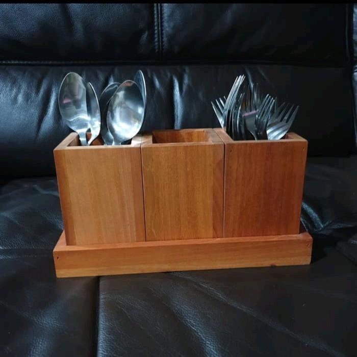 TEMPAT SENDOK GARPU KAYU, WADAH SENDOK GARPU KAYU AESTHETIC MK DECOR