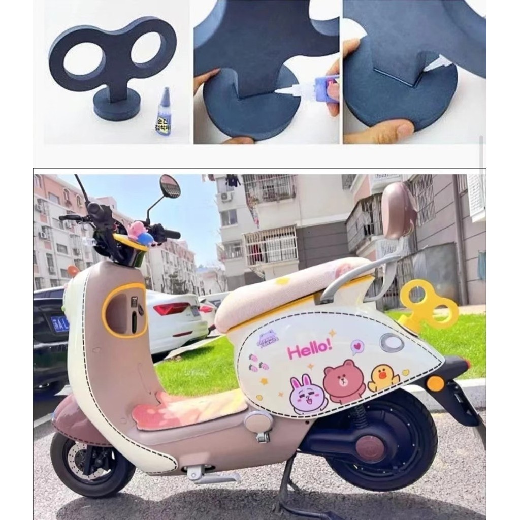 Mesin Jam Mini Lucu Universal Mobil Baterai Sepeda Motor Mobil /Stereo Angin Besar/ 3d Lucu/Dekorasi