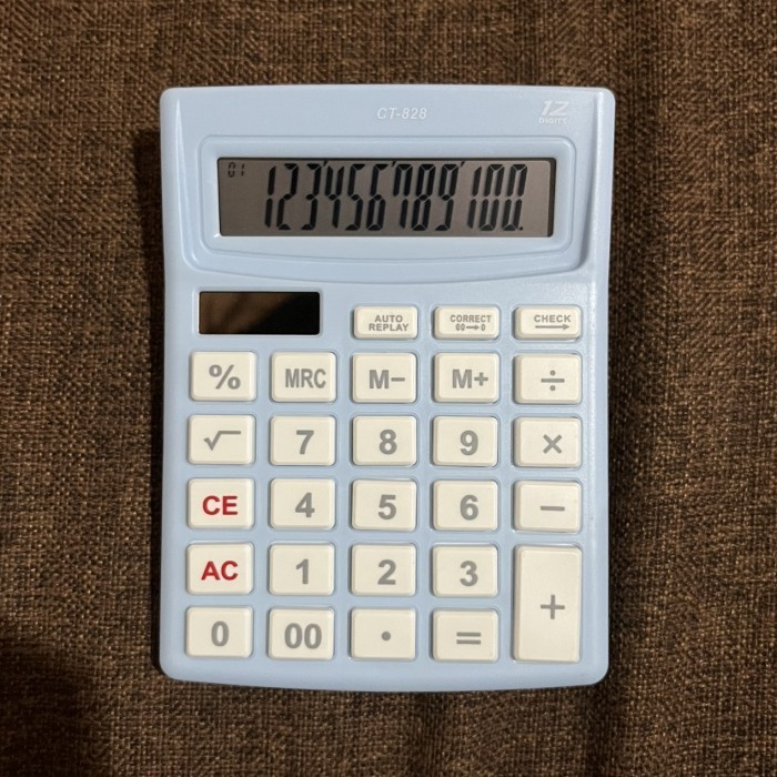 

Kalkulator Warna CT 828 - Kalkulator Check Correct 12 Digit - Merah Muda