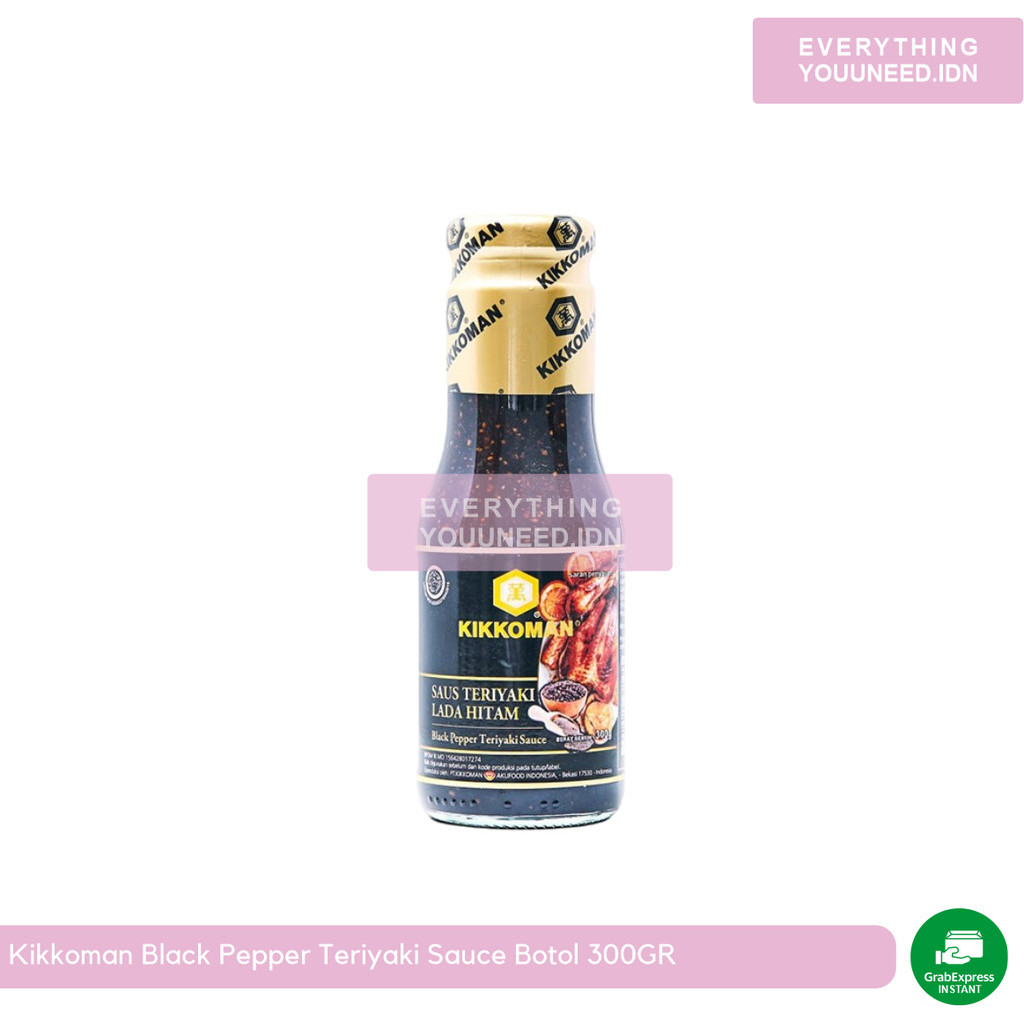 

Kikkoman Black Pepper Teriyaki Sauce Saus Lada Hitam Halal Botol 300GR