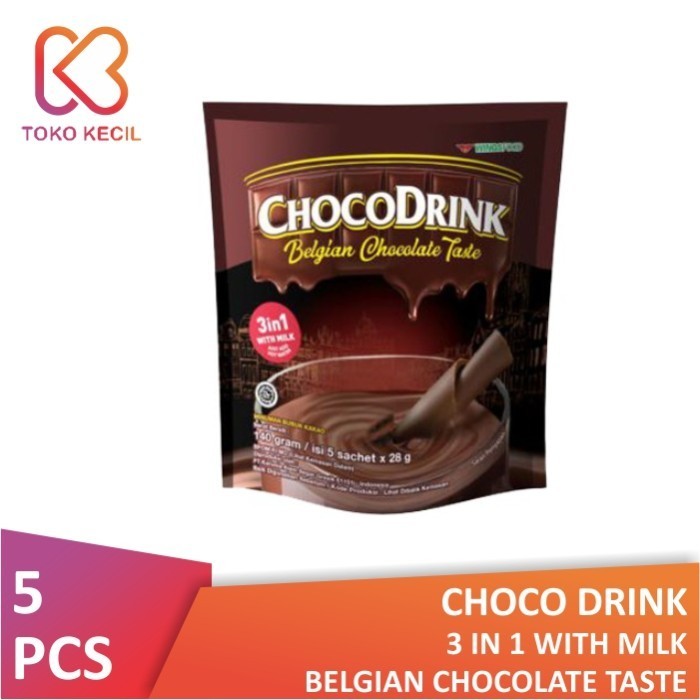 

Chocodrink Belgian Chocolate 28gr (Isi 5 Pcs)