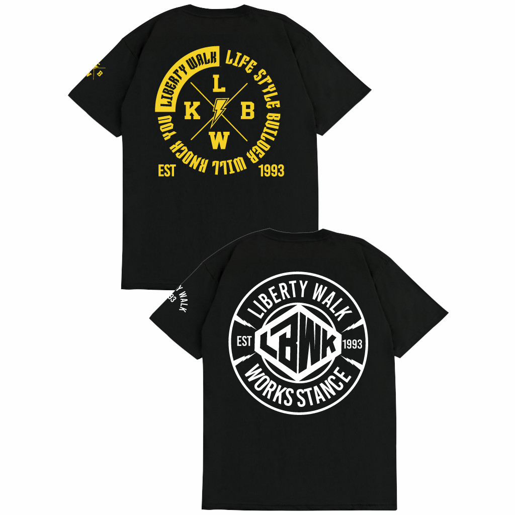 (A302) SAKAZUKI Kaos Baju JDM LIBERTY WALK LBWK SLAMMED WORKS STANCE Tshirt Otomotif