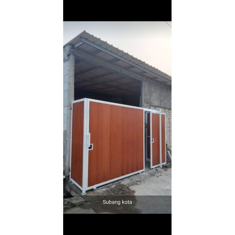 pagar minimalis kombinasi lisplang grc pesanan bp agus perum wahana babelan.