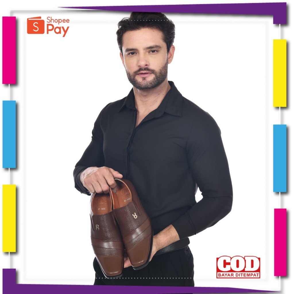 UKURAN SIZE 37 38 39 40 41 42 43 44 45 / SEPATU PANTOFEL KULIT BERKUALITAS KANTORAN PRIA OC 2281 SEP