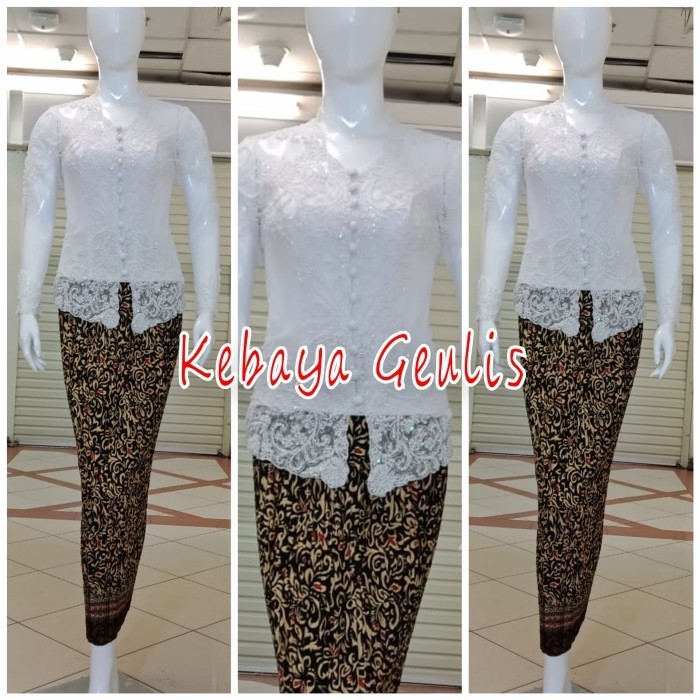 wnur3383_store-*Best Promo* set kebaya natural kebaya pesta kebaya modern kerah sunda termurah - Put