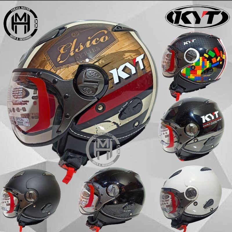 HELM KYT ELSICO MOTIF HALF FACE|KYT RETRO