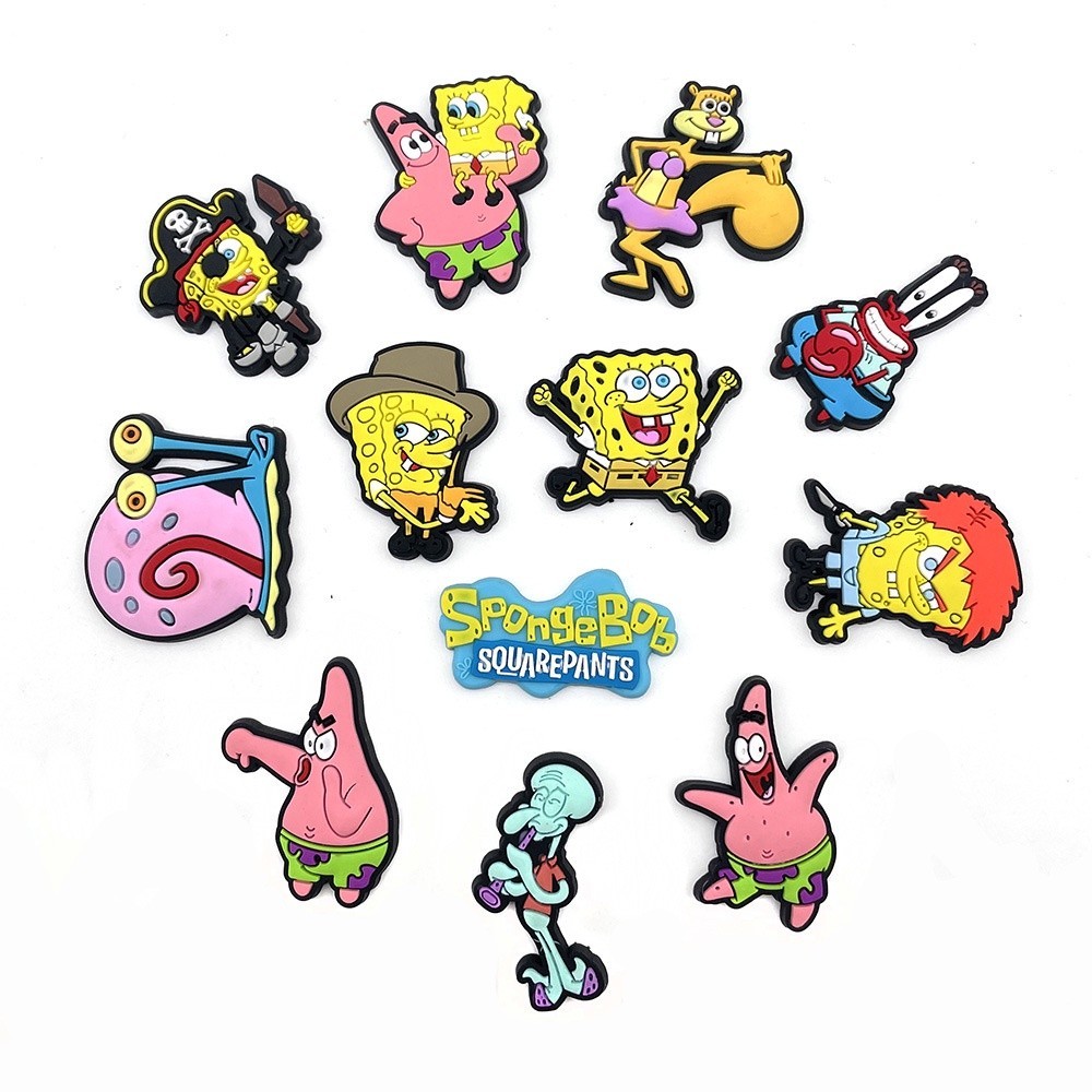 Jibbitz Pin Sandal Crocs Charms Hiasan Pin Sandal Jibbitz Spongebob