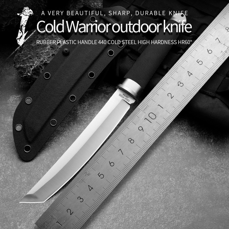 High quality 440 steel battle rescue knife Wilderness Bowie knives hiking camping self-defense knife