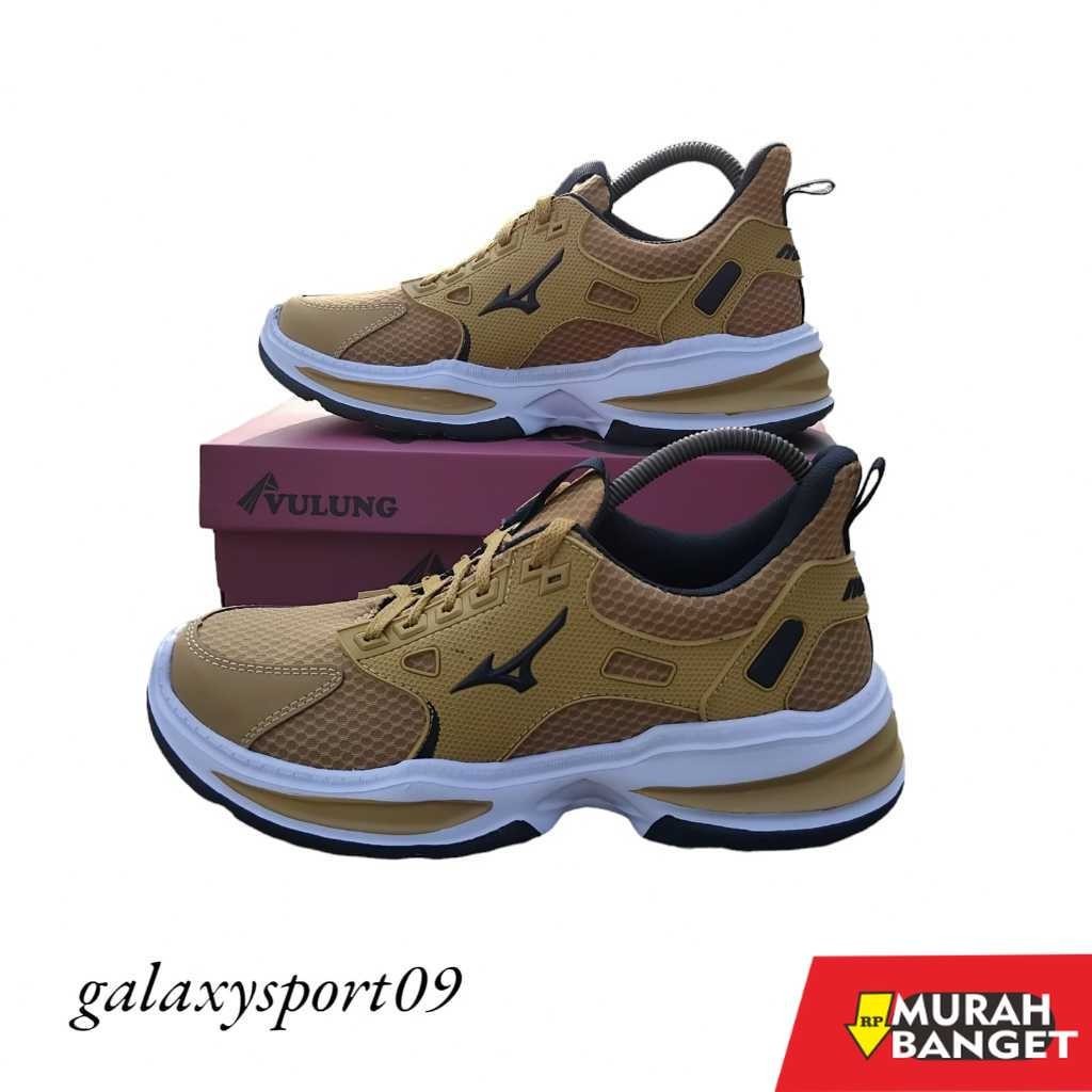 Sepatu olahraga- DISKON Sepatu Sneakers Korea Pria Wanita MZN Tan List Hitam Sepatu Running Olahraga