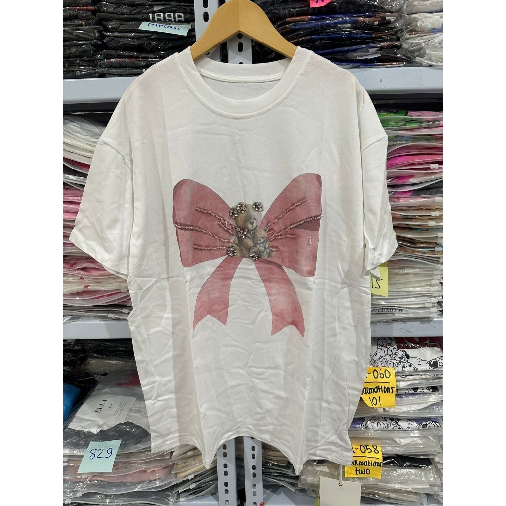 Kaos Wanita Cn014 - 1367 Ribbon Doll Import China
