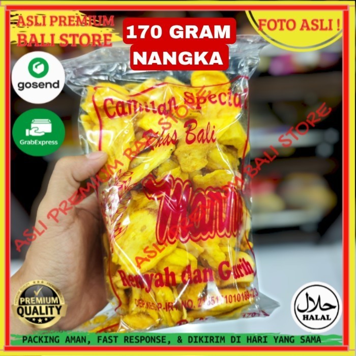 

OLEH OLEH MAKANAN CEMILAN CAMILAN SNACK KULINER KHAS ASLI ORI ORIGINAL BALI KERIPIK KRIPIK NANGKA 170 GRAM GR