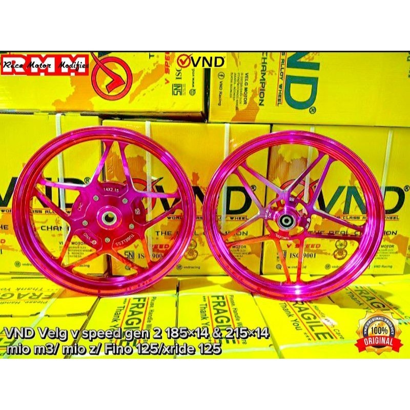 VND Velg V speed gen 2 185×14 & 215×14 mio m3/ mio z/ Fino 125 Xride 125