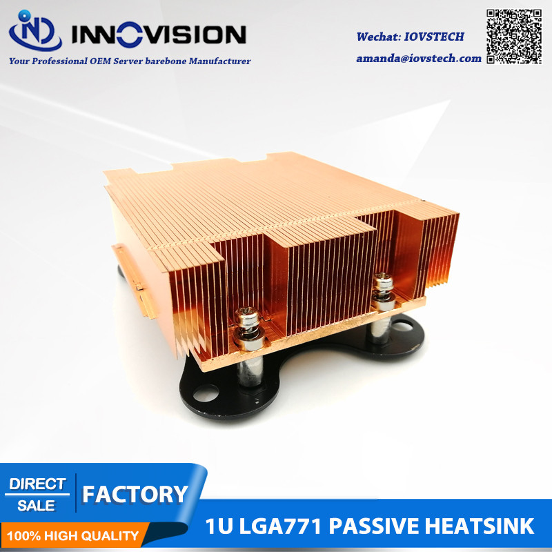New LGA771 1U Passive server heatsink with backplane new copper radiator cpu cooler for Intel Xeon D