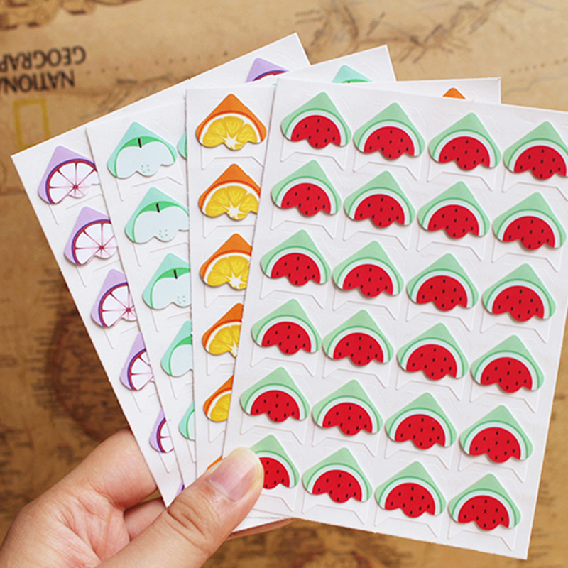 

24 Pcs/Lot DIY Fruit Cartoon Corner Cute Paper Stickers For Photo Albums Excellent Handwork Frame Decoration Scrapbooking Set