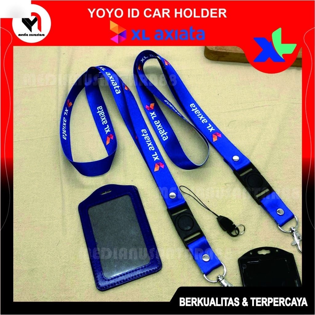 

Tali ID Card XL Axiata Lanyar Printing Full Colour 2 Sisi