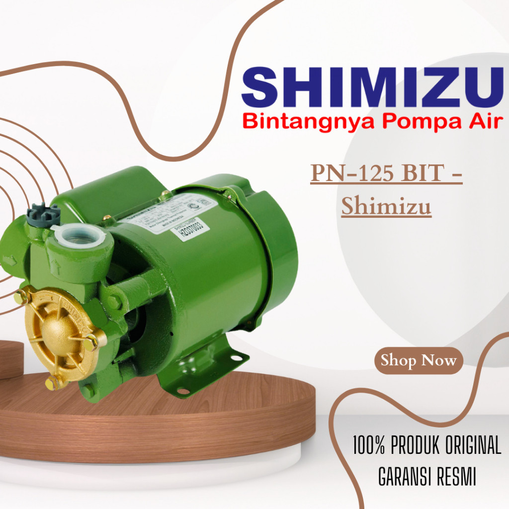 SHIMIZU POMPA AIR PN 125 BIT/PN125BIT/PN 125-BIT/PN-125-BIT NON AUTO WATER PUMP