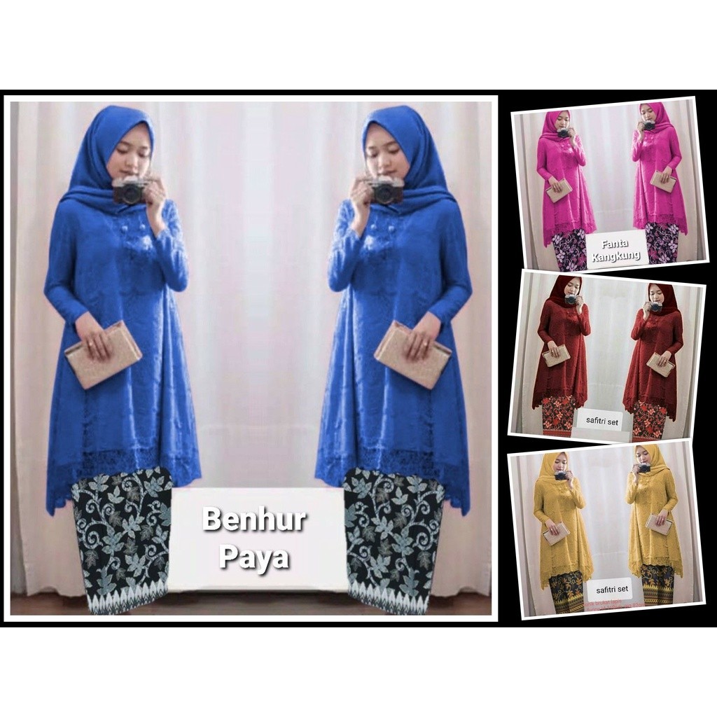 Luwarmwmurah PROMO Setelan Kebaya Brukat Modern SAFITRI / Kebaya Pesta Kondangan Bridesmaid Wisuda c