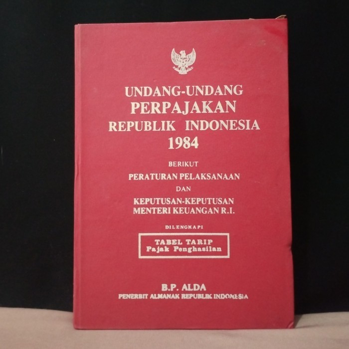 

UNDANG-UNDANG PERPAJAKAN REPUBLIK INDONESIA 1984 - TABEL TARIP P.PH-T7