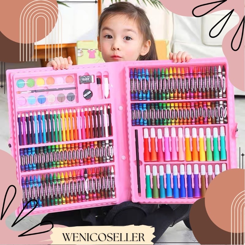 

Crayon Set Peralatan Gambar & Lukis Pensil Warna/ Art Set isi 150 pcs Kualitas Premium WNC