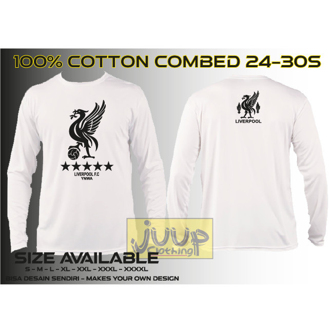 KAOS BAJU PRIA LENGAN PANJANG LIVERPOOL YOU'LL NEVER WALK ALONE CJ.52