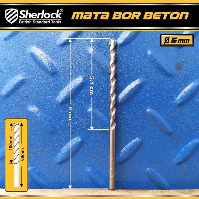 Mata Bor Beton TCT 5 MM ( mata terbuat dari TUNGSTEN CARBIDE TIPS)