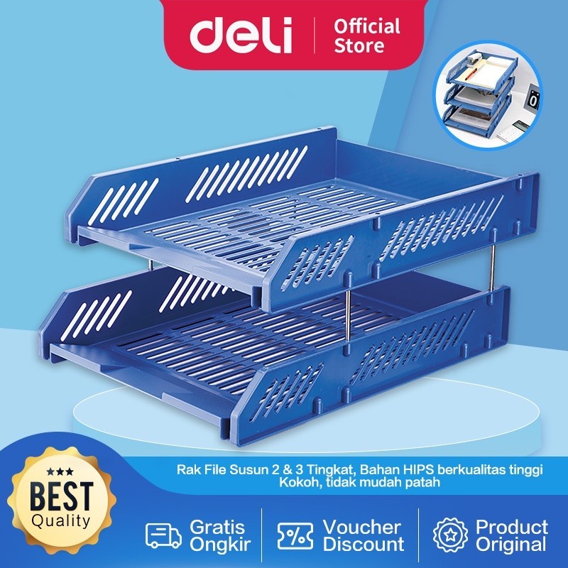 

Deli Tempat File Kualitas Tinggi, 2 dan 3 Tingkat 26,8x33,6 E9208 E9209