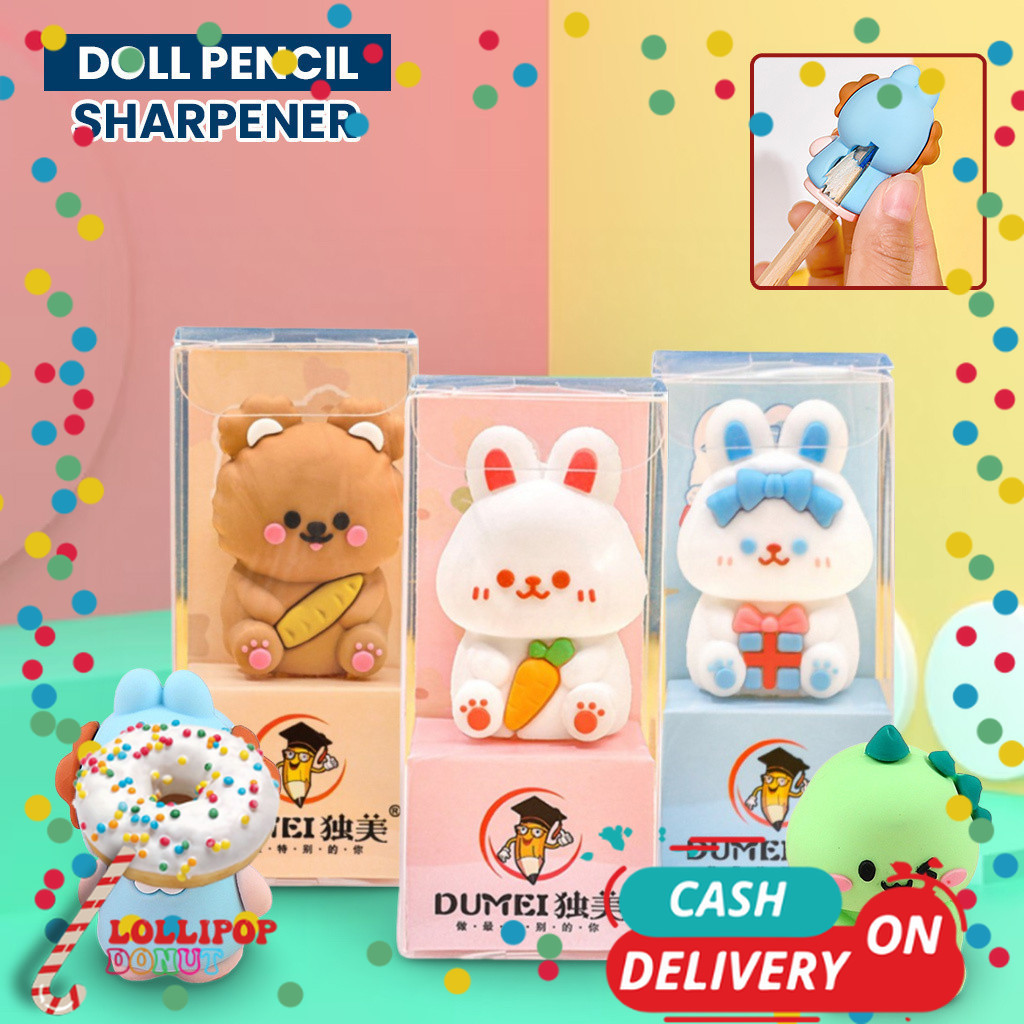 

L&D" Rautan Pensil Boneka Karakter 3D Alat Tulis Sekolah / Serutan Pensil / Rautan Karakter / Peruncing Pensil Boneka / Atk Doll Pencil Sharpener Import A81