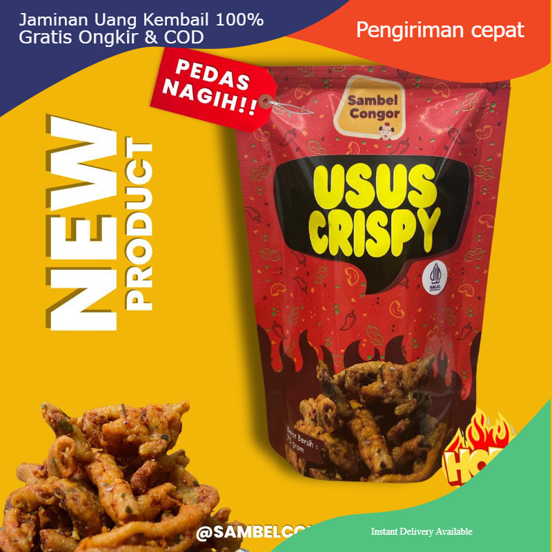 

Usus Crispy Pedas Nagih by Sambel Congor / snack viral kekinian/ Keripik Usus INSTAN TERMURAH